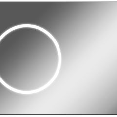 Зеркало Eclipse 100 black с подсветкой Sansa (SE1032Z) в Режи - rezh.mebel24.online | фото