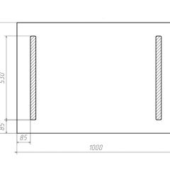 Зеркало Good Light 2-100 с подсветкой Домино (GL7016Z) в Режи - rezh.mebel24.online | фото 3