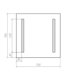 Зеркало Good Light 2-70 с подсветкой Домино (GL7012Z) в Режи - rezh.mebel24.online | фото 6