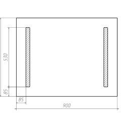 Зеркало Good Light 2-90 с подсветкой Домино (GL7015Z) в Режи - rezh.mebel24.online | фото 6