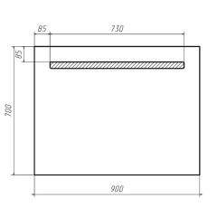 Зеркало Good Light 90 с подсветкой Домино (GL7009Z) в Режи - rezh.mebel24.online | фото 2