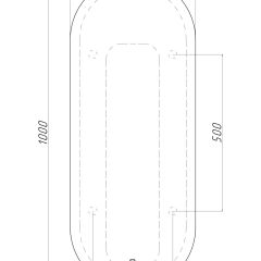 Зеркало Кито 1000х400 с подсветкой Домино (GL7047Z) в Режи - rezh.mebel24.online | фото 2