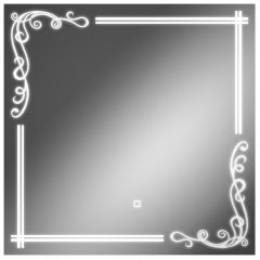 Зеркало Луандра 700х700 с подсветкой Домино (GL7035Z) в Режи - rezh.mebel24.online | фото