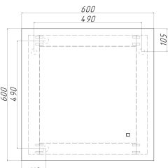 Зеркало Минск 600х600 с подсветкой Домино (GL7038Z) в Режи - rezh.mebel24.online | фото 7