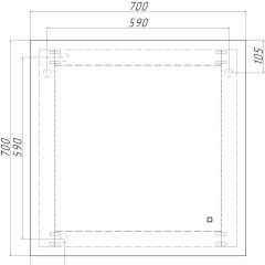 Зеркало Минск 700х700 с подсветкой Домино (GL7039Z) в Режи - rezh.mebel24.online | фото 8