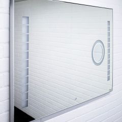 Зеркало Quadro 100 alum (линза) с подсветкой Sansa (SQL1030Z) в Режи - rezh.mebel24.online | фото 2