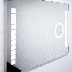 Зеркало Quadro 100 alum (линза) с подсветкой Sansa (SQL1030Z) в Режи - rezh.mebel24.online | фото 3