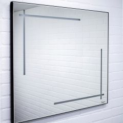 Зеркало Ray 100 black с подсветкой Sansa (SR1035Z) в Режи - rezh.mebel24.online | фото 2