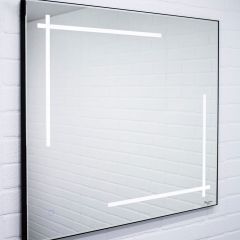Зеркало Ray 100 black с подсветкой Sansa (SR1035Z) в Режи - rezh.mebel24.online | фото 3