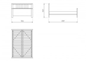 2.08.04.060.6 САГА кровать двойная 140х200 темно-бирюзовая в Режи - rezh.mebel24.online | фото 2