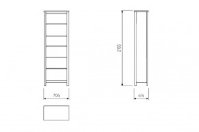 2.08.07.110.6 САГА стеллаж 70 темно-бирюзовый RU в Режи - rezh.mebel24.online | фото