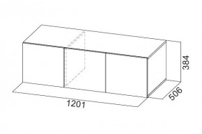 Антресоль 1200 «ШК-5» Графит серый в Режи - rezh.mebel24.online | фото 3