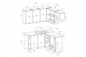 АСАЯ Кухонный гарнитур Мега Прайм 2 (1600*1700 мм) ПМ+СДШ в Режи - rezh.mebel24.online | фото 2