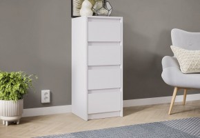 АЙДЕН КМ06-400 Комод 4 ящика (белый) в Режи - rezh.mebel24.online | фото