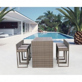Барный комплект плетеной мебели T390GD/Y390G-W78_6Pcs Grey в Режи - rezh.mebel24.online | фото 2