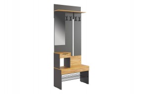 БАСКО Прихожая К4 (графит) в Режи - rezh.mebel24.online | фото 2