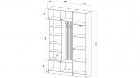 БАВАРИЯ Прихожая (дуб вотан/графит) в Режи - rezh.mebel24.online | фото 2