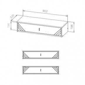 БАЙКАЛ Стол туалетный (навесной) Графит/Дуб золотой в Режи - rezh.mebel24.online | фото 3