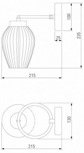 Бра Eurosvet Alva 30184/1 латунь в Режи - rezh.mebel24.online | фото 3