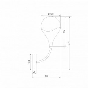 Бра Eurosvet Calyx 60168/1 латунь в Режи - rezh.mebel24.online | фото 3
