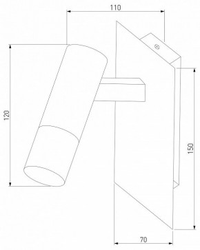 Бра Eurosvet Cast 20142/1 LED черный/золото в Режи - rezh.mebel24.online | фото 2