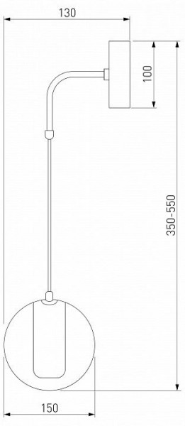 Бра Eurosvet Cobble 50258 LED дымчатый в Режи - rezh.mebel24.online | фото 2