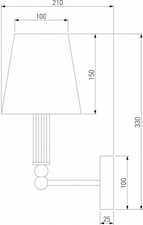 Бра Eurosvet Conso 60145/1 латунь в Режи - rezh.mebel24.online | фото 4