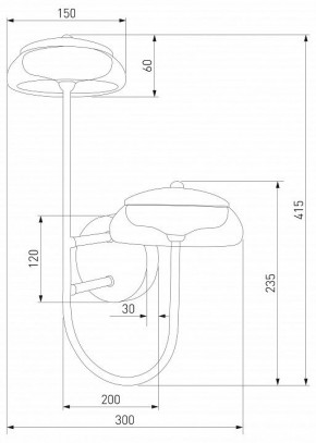 Бра Eurosvet Fungo 50388/2 LED черный в Режи - rezh.mebel24.online | фото 5