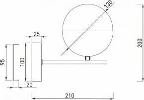 Бра Eurosvet Nuvola 70129/1 хром в Режи - rezh.mebel24.online | фото 3