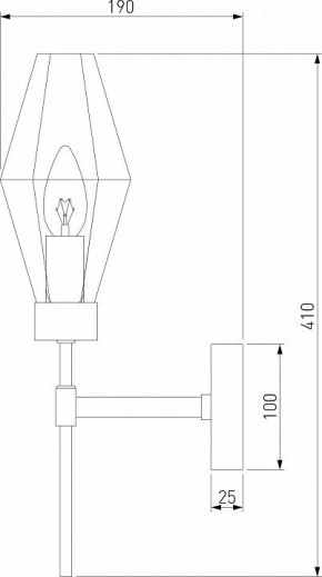 Бра Eurosvet Prism 60143/1 хром в Режи - rezh.mebel24.online | фото 2