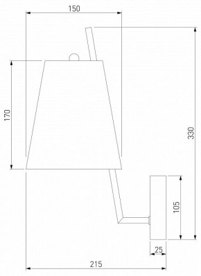 Бра Eurosvet Topanga 60173/1 латунь в Режи - rezh.mebel24.online | фото 5