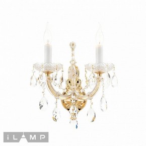 Бра iLamp Diamond W6071-2 GD+CL в Режи - rezh.mebel24.online | фото 2