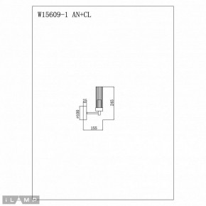 Бра iLamp Evolution W15609-1 AN+CL в Режи - rezh.mebel24.online | фото 2