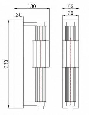 Бра Maytoni Verticale MOD308WL-L9CH3K в Режи - rezh.mebel24.online | фото 3