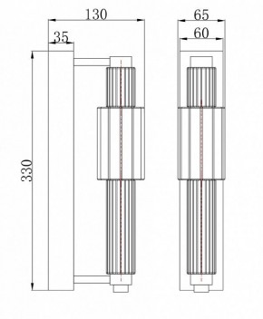 Бра Maytoni Verticale MOD308WL-L9GR3K в Режи - rezh.mebel24.online | фото 3