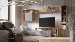 ДАЛЛАС Гостиная (модульная) цемент темный в Режи - rezh.mebel24.online | фото