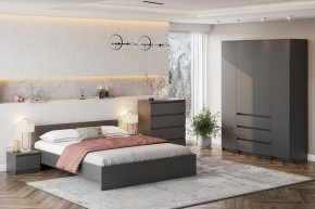ДЕНВЕР Шкаф четырехстворчатый (Графит серый) в Режи - rezh.mebel24.online | фото 3