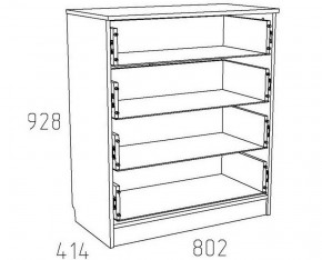 Детская Акварель Комод НМ 013.71-01 М (Капучино/Дуб Сонома) в Режи - rezh.mebel24.online | фото 3