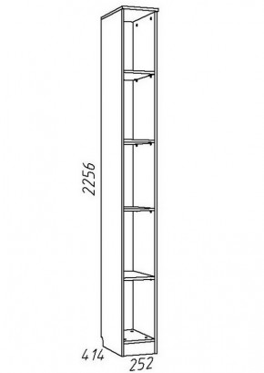 Детская Акварель Стеллаж НМ НМ 013.93 Дуб Сонома в Режи - rezh.mebel24.online | фото 2