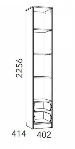 Детская Фанк Шкаф для белья с ящиками НМ 013.01-02 М1 в Режи - rezh.mebel24.online | фото 3