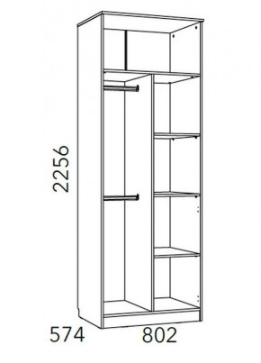 Детская Фанк Шкаф для одежды НМ 014.07 М в Режи - rezh.mebel24.online | фото 3