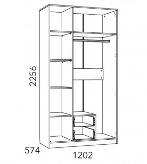 Детская Фанк Шкаф комбинированный НМ 013.08-01 М1 в Режи - rezh.mebel24.online | фото 3