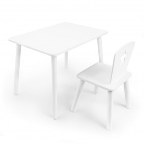 Детский комплект стол и стул «Звезда» Rolti Baby (белый/белый, массив березы/мдф) в Режи - rezh.mebel24.online | фото