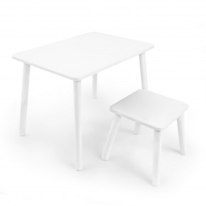 Детский комплект стол и табурет Rolti Baby (белая столешница/белое сиденье/белые ножки) в Режи - rezh.mebel24.online | фото