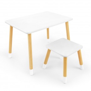 Детский комплект стол и табурет Rolti Baby (белая столешница/белое сиденье/береза ножки) в Режи - rezh.mebel24.online | фото