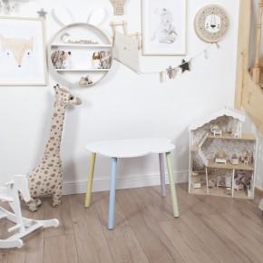 Детский стол Rolti Baby «Облачко»  (белый/цветной, массив березы/мдф) в Режи - rezh.mebel24.online | фото