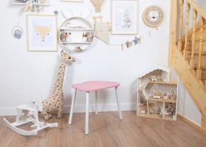 Детский стол Rolti Baby «Облачко»  (розовый/белый, массив березы/мдф) в Режи - rezh.mebel24.online | фото