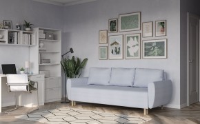 Диван-кровать Тулисия пастельно-голубой, ткань рогожка в Режи - rezh.mebel24.online | фото 4