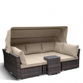 Диван-трансформер из искусственного ротанга AFM-320B Brown в Режи - rezh.mebel24.online | фото 3