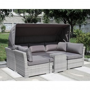 Диван-трансформер из искусственного ротанга AFM-320G Grey в Режи - rezh.mebel24.online | фото 1